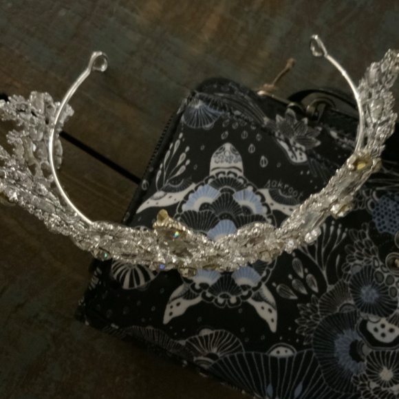 Wedding Crown  Tiara SILVER - Picture 4 of 13